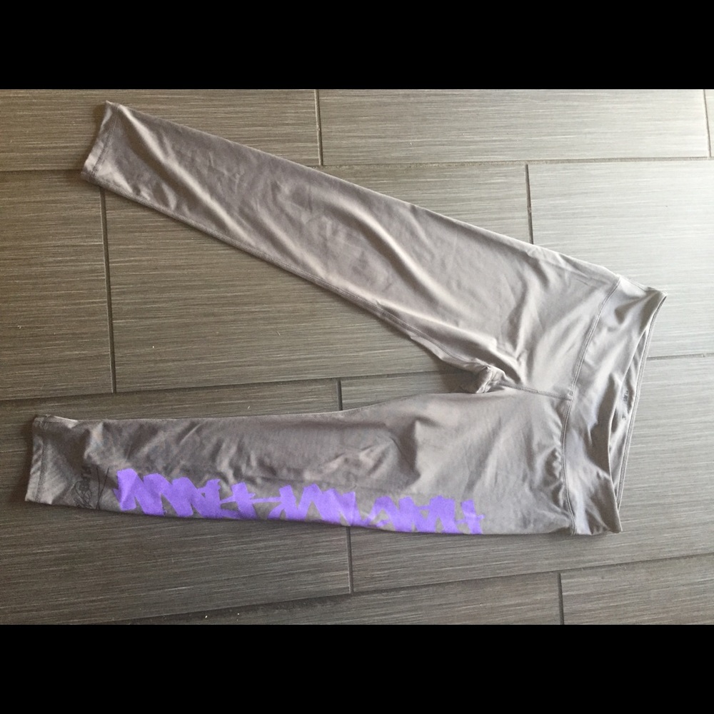Gray Flag Nor Fail Leggings w/ Purple Print